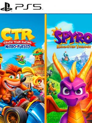 2 JUEGOS EN 1 Spyro MAS Crash Team Racing Nitro-Fueled Game Bundle PS5